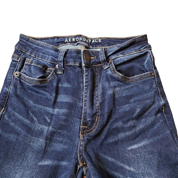 Aeropostale blue high Rise jegging skinny leg denim jeans pants - Picture 7 of 9